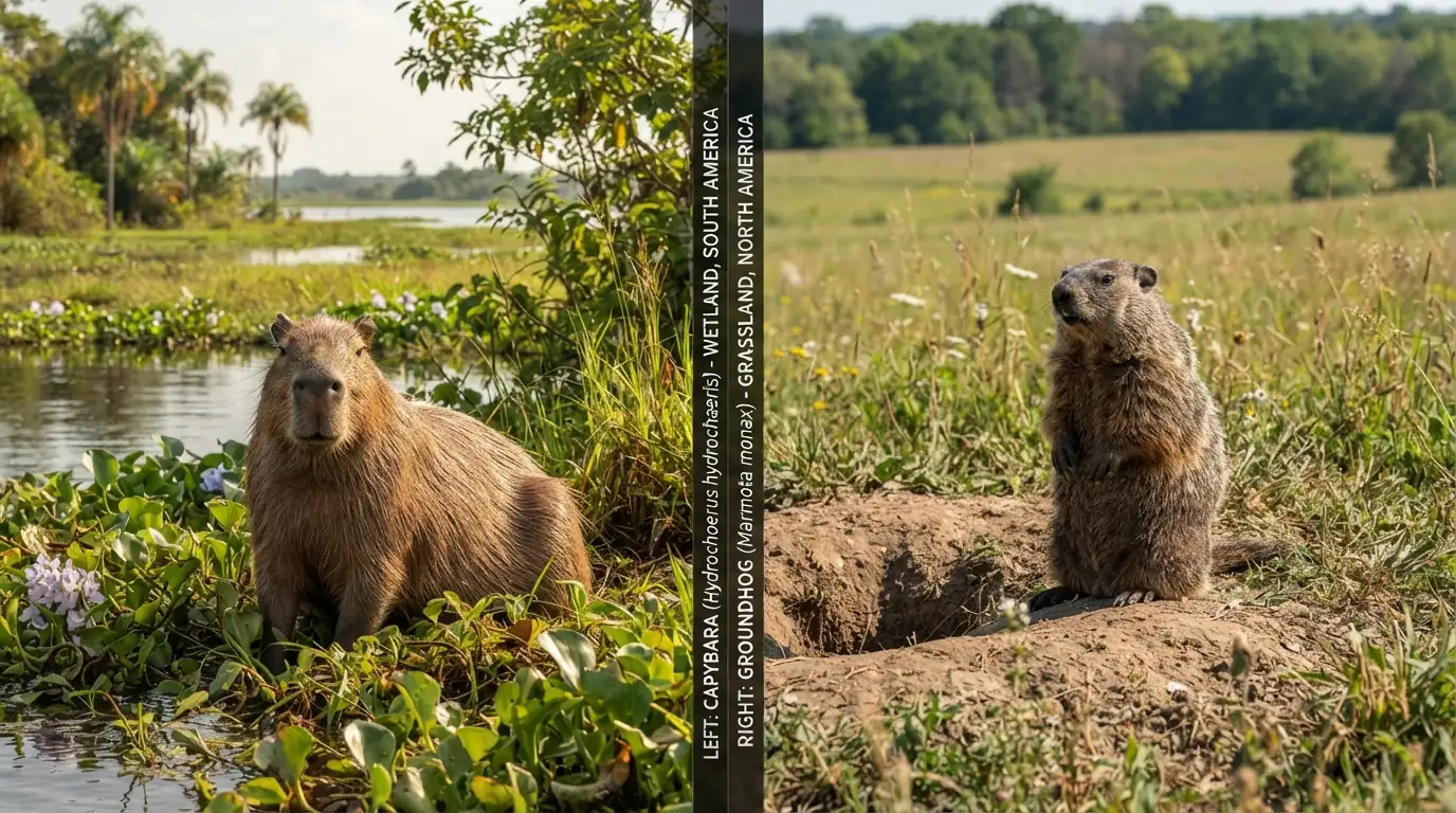 How capybara is different from groundhog
