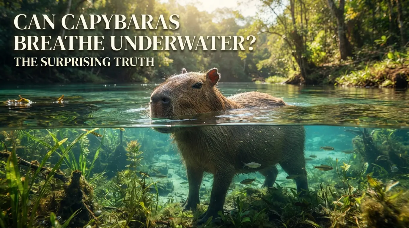 Capybara submerged in river 202607182031