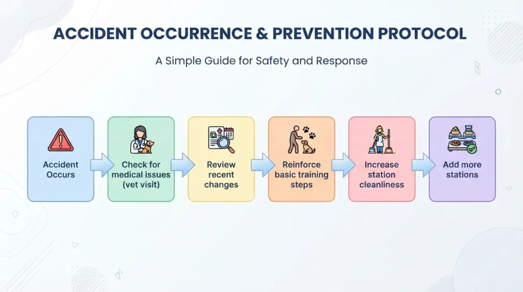 Accident Occurrence & Prevention Protocol Flowchart | Safety Response Process