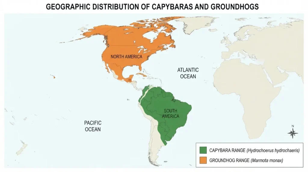 Range map capybaras groundhogs 202607251655