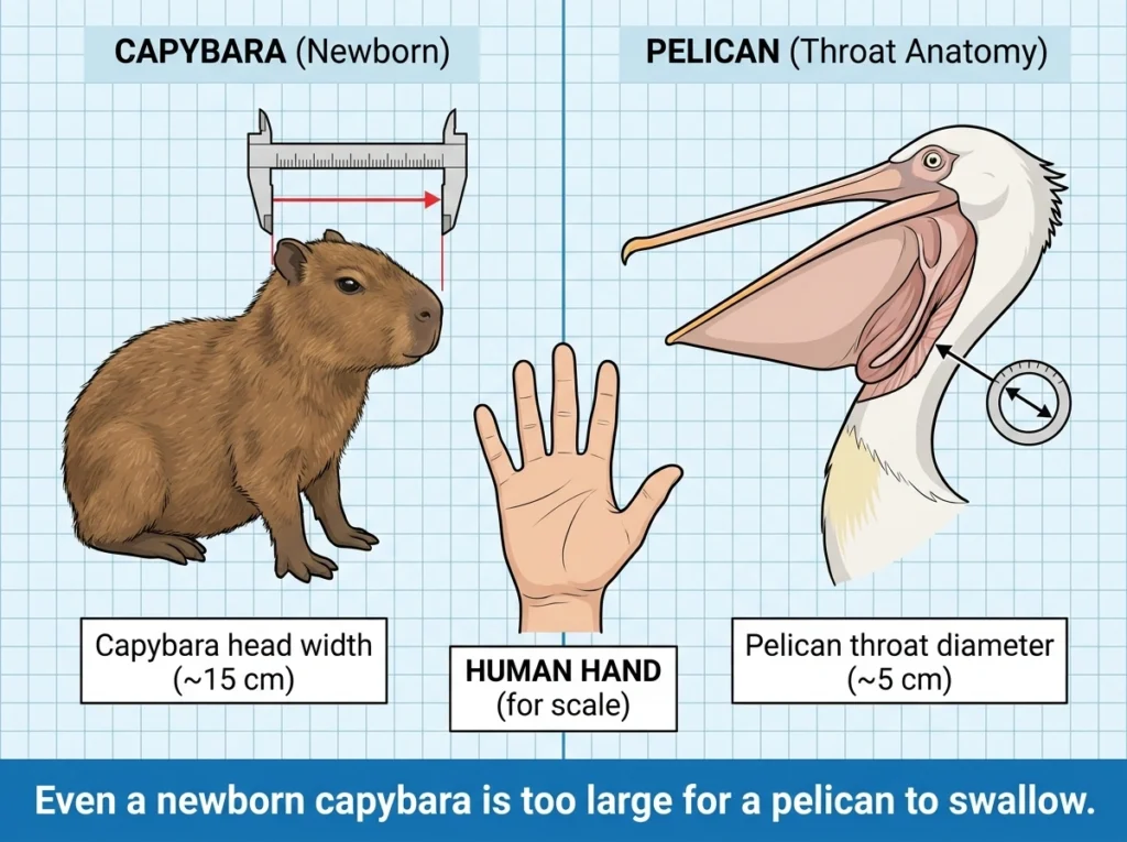 Capybara and pelican size compar… 202608120250