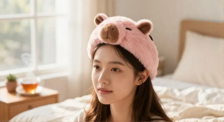 pink capybara headband