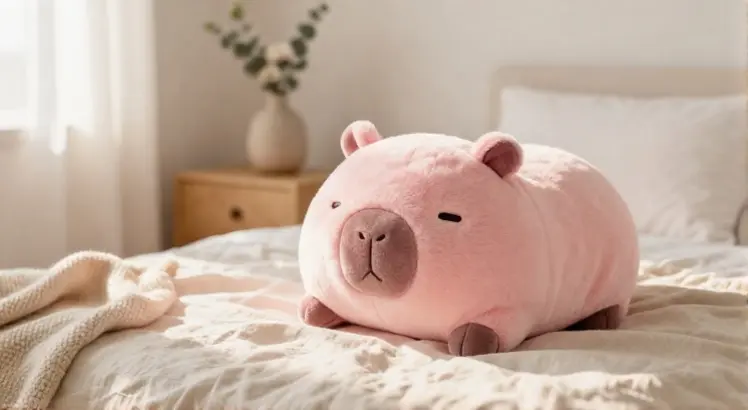 pink pillow capybara plush